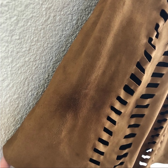 Maje Rigolette Perforated Suede Mini Dress - Picture 8 of 12